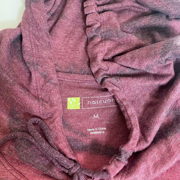 Halcyon Bebe M hooded long sleeve pullover tunic w/ruched sides - Picture 6 of 6